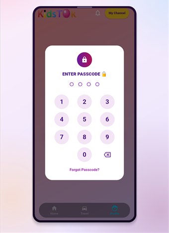 Parent gate passcode screen